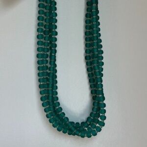 Teal Beaded Layered Necklace